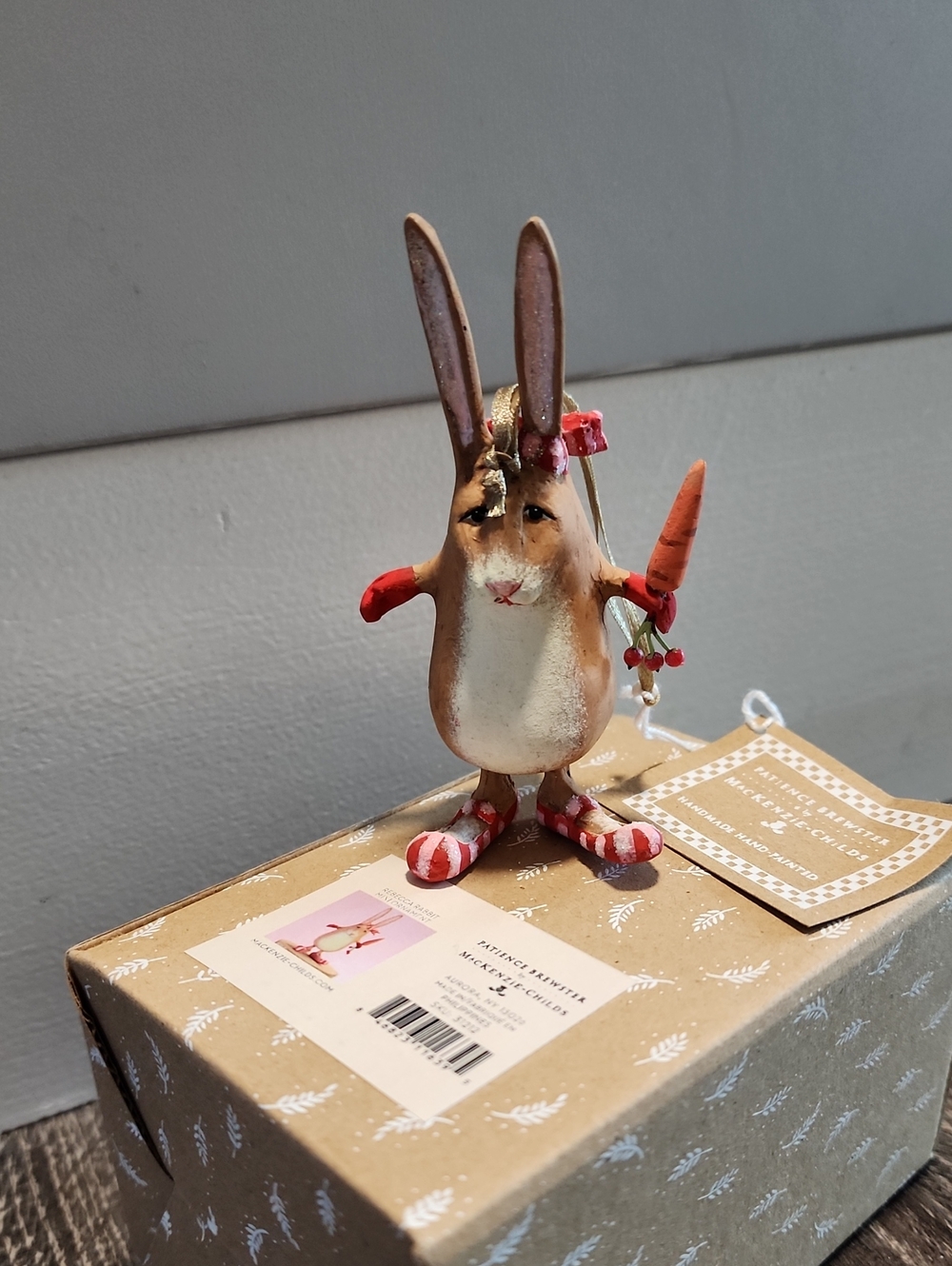 Patience Brewster Rebecca Rabbit Mini Ornament